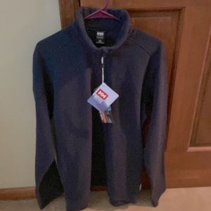 Brand New Navy Helly Hansen 1/2 Zip Fleece w/tags - Size Large